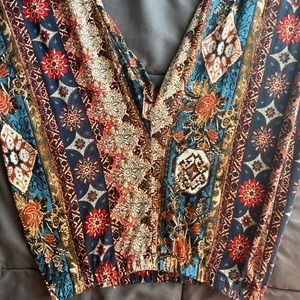 Multi colored legging flare pants.